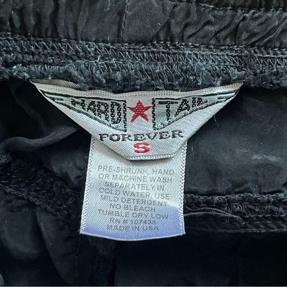 Hardtail Slouchy Cargo Shorts Size Small Black with Drawstring - Picture 3 of 4